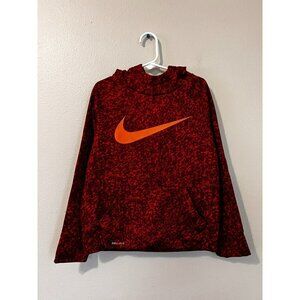 Boy's Nike Dri-Fit Red & Orange Swoosh Hoodie Size XS [EXCELLENT]